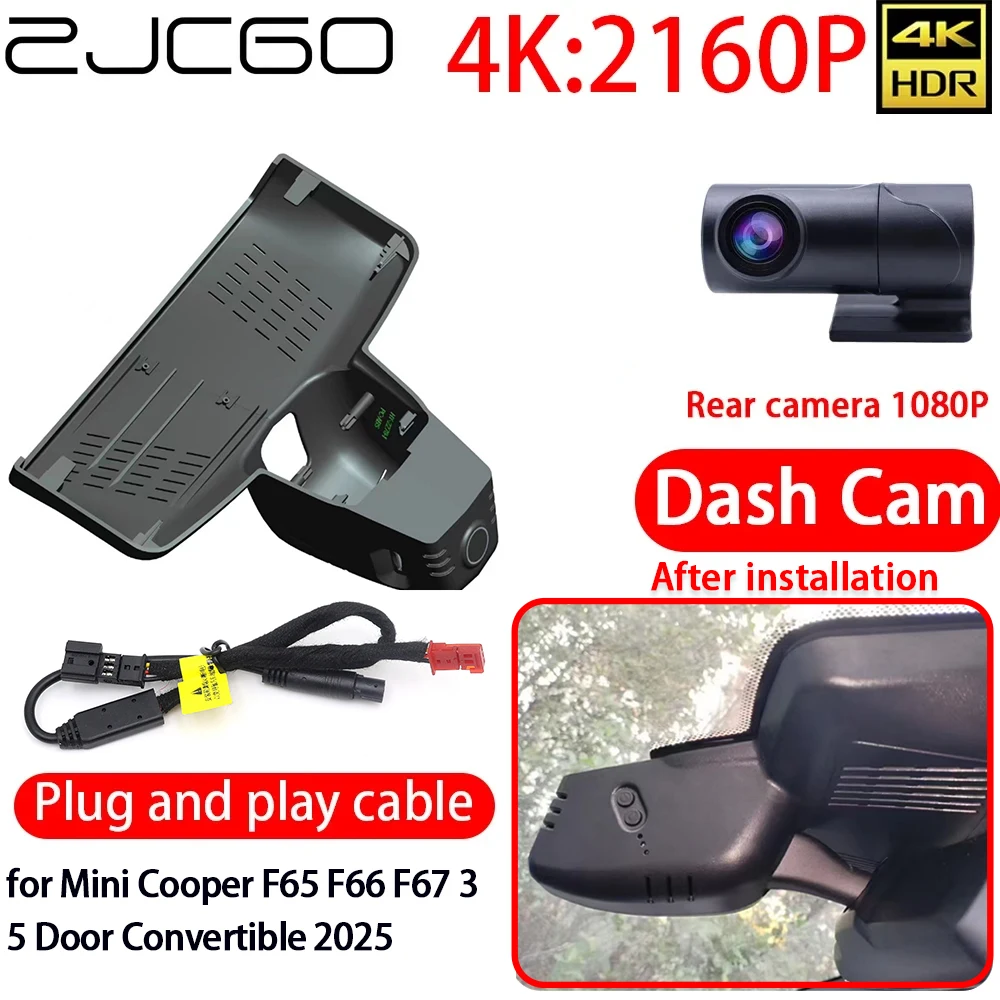 ZJCGO 4K Car DVR Dash Cam Wifi Front Rear Sony Lens Camera 24h Monitor for Mini Cooper F65 F66 F67 3 5 Door Convertible 2025
ZJCGO 4K Car DVR Dash Cam Wifi Front Rear Sony Lens Camera 24h Monitor for Mini Cooper F65 F66 F67 3 5 Door Convertible 2025