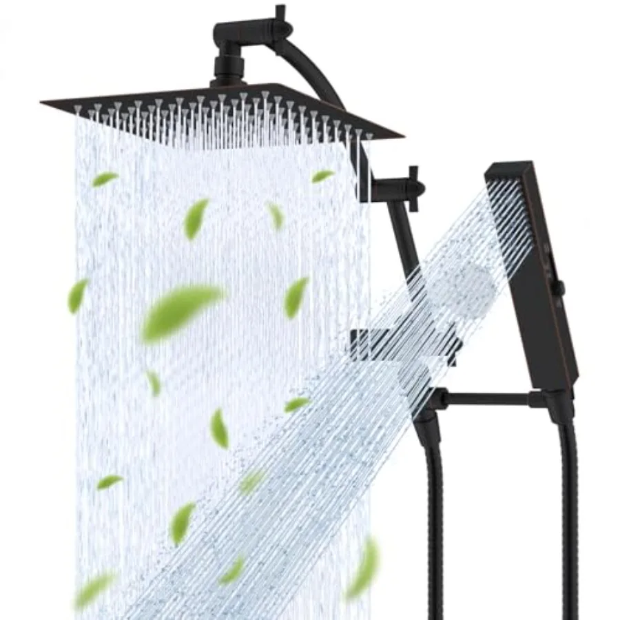 All Metal CUPC Certified 8'' Rain Shower Head Dual Shower Head Combo High Pressure Handheld 4 Sprays Shower Wand 16'' Adjustabl
All Metal CUPC Certified 8'' Rain Shower Head Dual Shower Head Combo High Pressure Handheld 4 Sprays Shower Wand 16'' Adjustabl