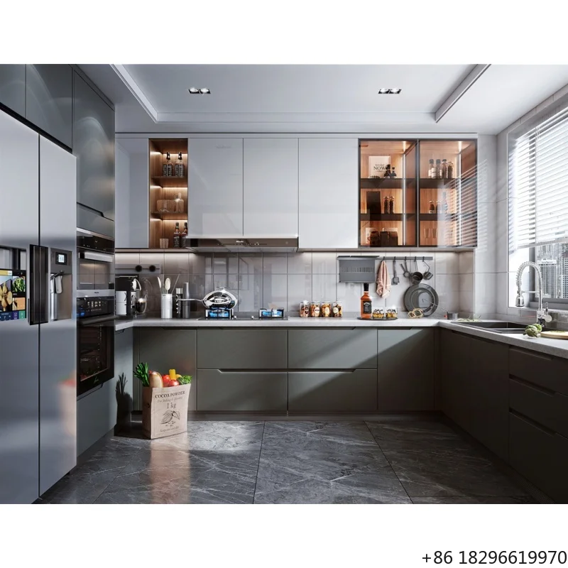 Modern Gray Glossy Kitchen Sink Cabinet Cheap Price Wooden Storage Cabinet For Home Apartment
Modern Gray Glossy Kitchen Sink Cabinet Cheap Price Wooden Storage Cabinet For Home Apartment