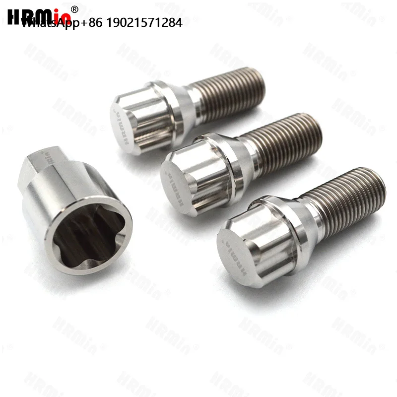HRmin Silver Color Anti-Theft 60 Degree Cone Seat Gr.5 Titanium Ti-6Al-4V Automobile Vehicle Car Wheel Bolt M14x1.25x28mm
HRmin Silver Color Anti-Theft 60 Degree Cone Seat Gr.5 Titanium Ti-6Al-4V Automobile Vehicle Car Wheel Bolt M14x1.25x28mm