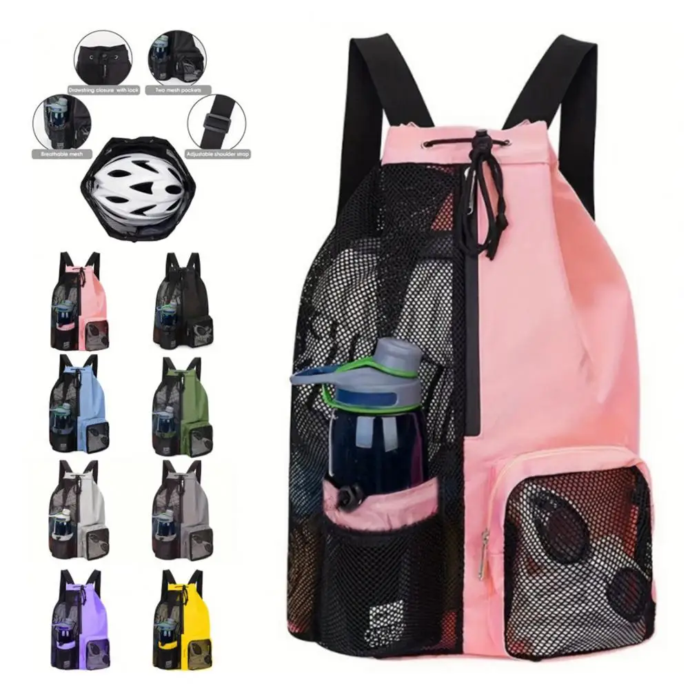 Mesh Beach Backpack with Wet Pocket Large Capacity Drawstring Swim Bag for Pool Swimming Gym Workout Gear
Mesh Beach Backpack with Wet Pocket Large Capacity Drawstring Swim Bag for Pool Swimming Gym Workout Gear