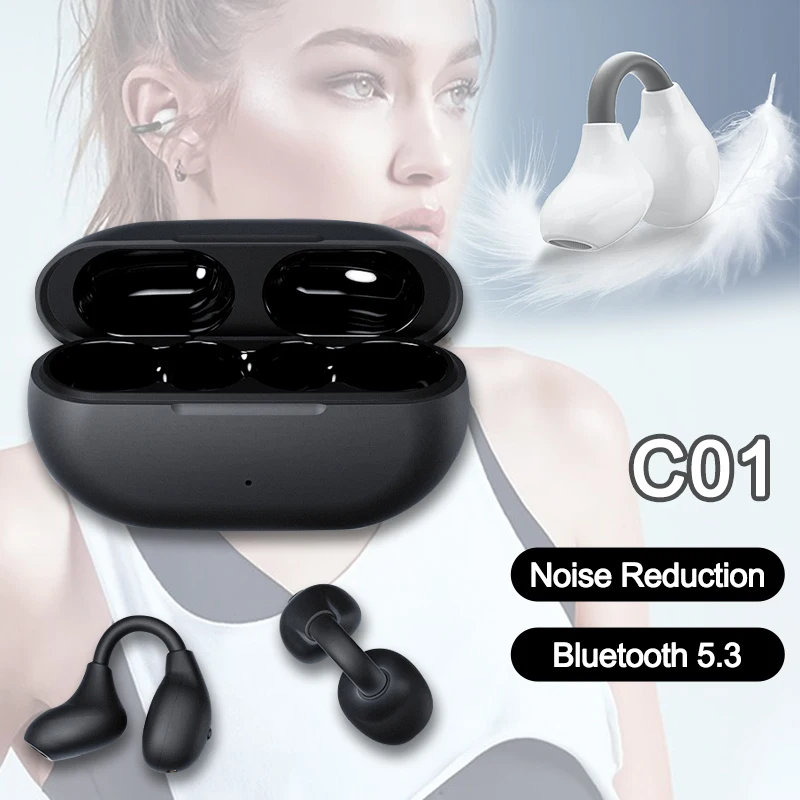 Open Ear Clip Headphones C01 TWS Sports Earphones Bluetooth 5.3 Headest Noise Reduction Wireless Earbuds Waterproof Built-in Mic
Open Ear Clip Headphones C01 TWS Sports Earphones Bluetooth 5.3 Headest Noise Reduction Wireless Earbuds Waterproof Built-in Mic