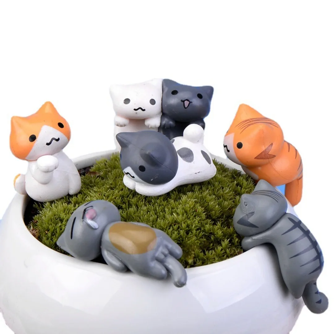 6Pcs/pack Mini Resin Cartoon Lucky Cat Home Decor Miniatures Gift Lovely Micro Kitten Miniature Craft Gift For Kids Children NEW
6Pcs/pack Mini Resin Cartoon Lucky Cat Home Decor Miniatures Gift Lovely Micro Kitten Miniature Craft Gift For Kids Children NEW