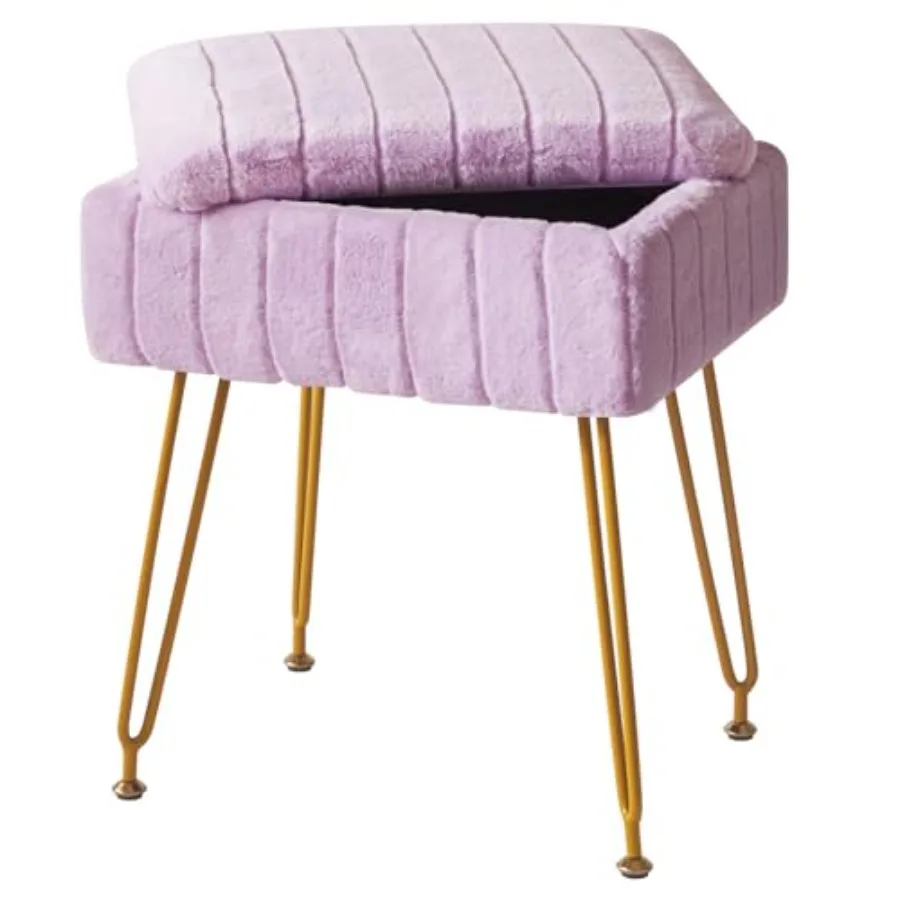Stool Chair Space Footrest Footstool Ottoman Small Side Table with 4 Metal Legs with Anti-Slip Feet for Makeup Room Bedroom LG-
Stool Chair Space Footrest Footstool Ottoman Small Side Table with 4 Metal Legs with Anti-Slip Feet for Makeup Room Bedroom LG-