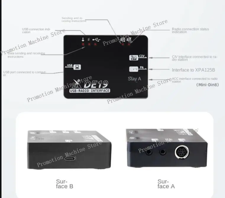 Xiegu DE-19 Внешний адаптер расширения USB-интерфейс CIV PA ACC Для G90/G90S, G106/G106C XPA125B
Xiegu DE-19 Внешний адаптер расширения USB-интерфейс CIV PA ACC Для G90/G90S, G106/G106C XPA125B