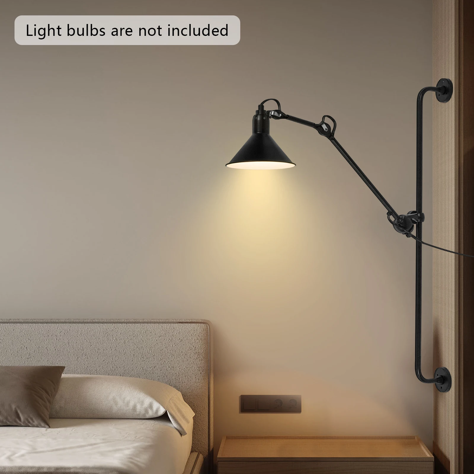 Adjustable Wall Light, E26/E27 Socket, 60W Max, 180° Brackets, 360° Rotatable Lampshade, Iron Construction for Home Decor
Adjustable Wall Light, E26/E27 Socket, 60W Max, 180° Brackets, 360° Rotatable Lampshade, Iron Construction for Home Decor