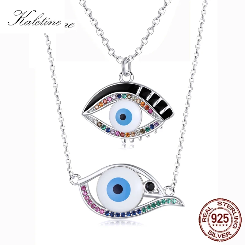 KALETINE Evil Eye Necklace For Women 925 Sterling Silver Rainbow Crystal Pendant Luxury Blue Zirconia Best Party Birthday Gift
KALETINE Evil Eye Necklace For Women 925 Sterling Silver Rainbow Crystal Pendant Luxury Blue Zirconia Best Party Birthday Gift