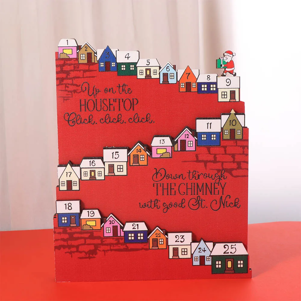 Castle Shaped Christmas Advent Calendar with Santa Claus Three-dimensional Christmas Countdown Calendar Wood Desktop Ornaments
Castle Shaped Christmas Advent Calendar with Santa Claus Three-dimensional Christmas Countdown Calendar Wood Desktop Ornaments