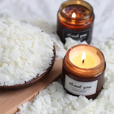 1KG Natural Soy Wax Candle Raw Handmade Wax Candle Making Supplies 100% Additive Free DIY Candle Making Supplies