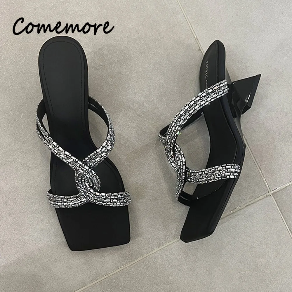 Comemore Sexy Open Toe Women's Slippers Strange Style High Heels Rhinestones Ladies Party Wedding Sandals Dress Heeled Shoes
Comemore Sexy Open Toe Women's Slippers Strange Style High Heels Rhinestones Ladies Party Wedding Sandals Dress Heeled Shoes