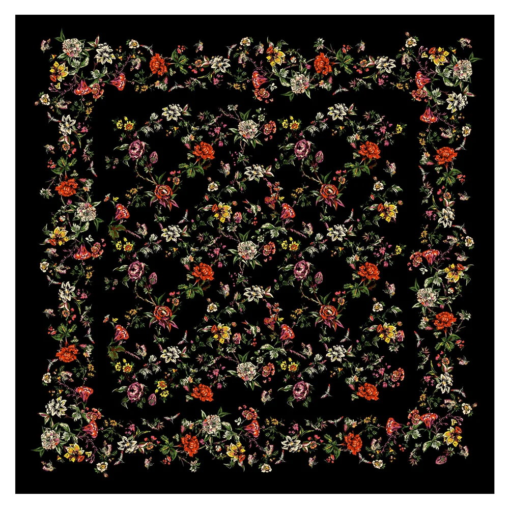 POBING Silk Scarf Women Large Shawls Floral Print Stoles Square Bandana Luxury Kerchief Hijab Scarf Female Foulards 130CM
POBING Silk Scarf Women Large Shawls Floral Print Stoles Square Bandana Luxury Kerchief Hijab Scarf Female Foulards 130CM