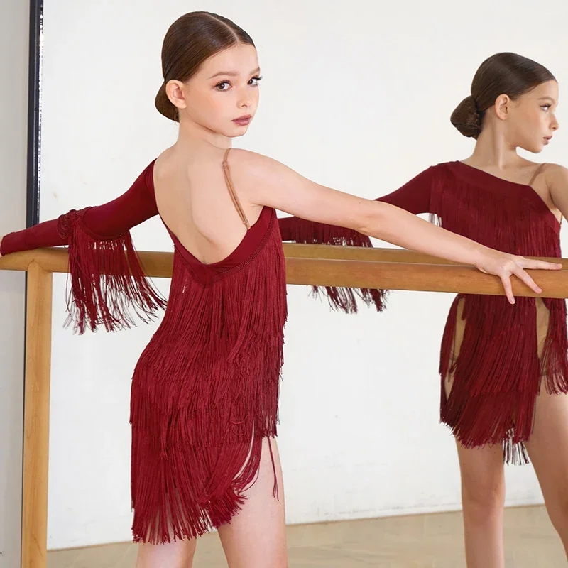 Chacha Rumba Tango Kids Latin Wear ZYM Latin Dance Competition Dress For Girls Sexy Backless One Shoulder Tassel Dress
Chacha Rumba Tango Kids Latin Wear ZYM Latin Dance Competition Dress For Girls Sexy Backless One Shoulder Tassel Dress