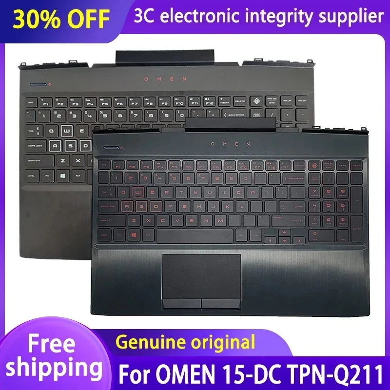 Оригинальная клавиатура для ноутбука HP Omen 15-DC 15-dc1055TX TPN-Q211, упор для рук, верхний чехол с подсветкой, геймерская клавиатура L30195-001 L30194-001
Оригинальная клавиатура для ноутбука HP Omen 15-DC 15-dc1055TX TPN-Q211, упор для рук, верхний чехол с подсветкой, геймерская клавиатура L30195-001 L30194-001