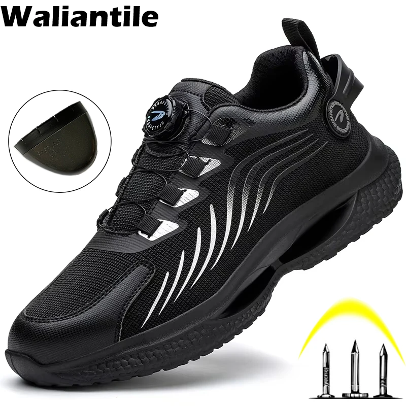 Waliantile 2025 Safety Shoes Men Puncture Proof Construction Work Boots Lace Free Steel Toe Anti-smash Indestructible Sneakers
Waliantile 2025 Safety Shoes Men Puncture Proof Construction Work Boots Lace Free Steel Toe Anti-smash Indestructible Sneakers