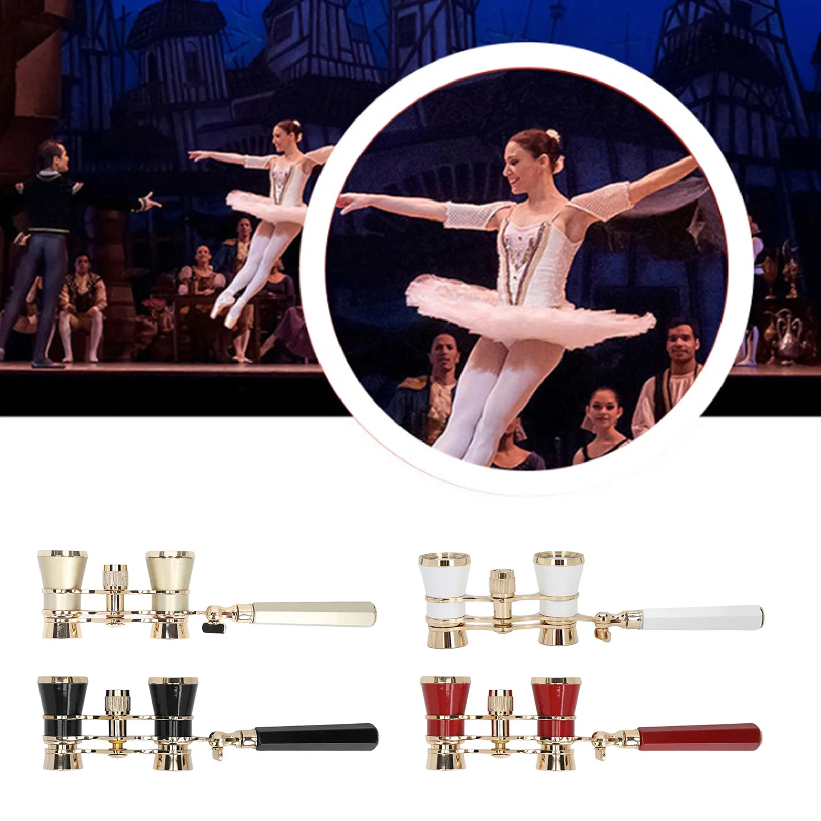 Theater Glasses Binocular Center Focus Wheel 3X25 Opera Glasses Binoculars Aluminum Alloy Chain Portable for Stage Play
Theater Glasses Binocular Center Focus Wheel 3X25 Opera Glasses Binoculars Aluminum Alloy Chain Portable for Stage Play