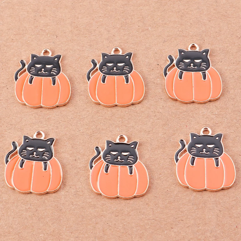10pcs Cartoon Animal Cat Charms Enamel Halloween Pumpkin Charms Pendants for Jewelry Making Drop Earrings Necklaces DIY Gifts
10pcs Cartoon Animal Cat Charms Enamel Halloween Pumpkin Charms Pendants for Jewelry Making Drop Earrings Necklaces DIY Gifts