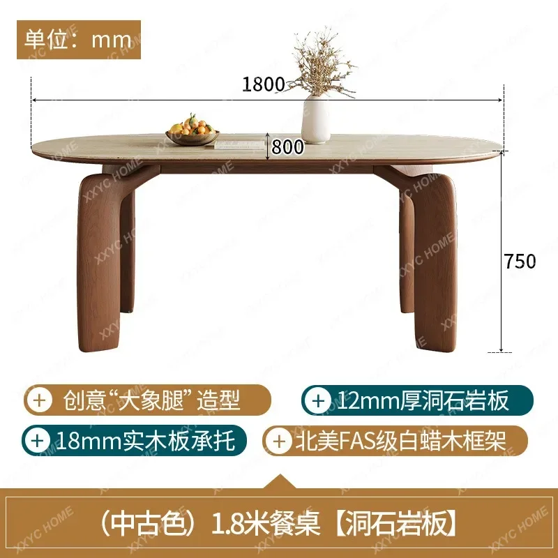 ash wood medieval travertine rock slab oval household dining table
ash wood medieval travertine rock slab oval household dining table