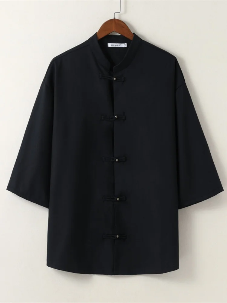 Linen ort Sve irt Men's Summer Sle Five Button Cotton Linen Top New Chinese Sle Reformed Hanfu Loose Fit Youth Trend
Linen ort Sve irt Men's Summer Sle Five Button Cotton Linen Top New Chinese Sle Reformed Hanfu Loose Fit Youth Trend
