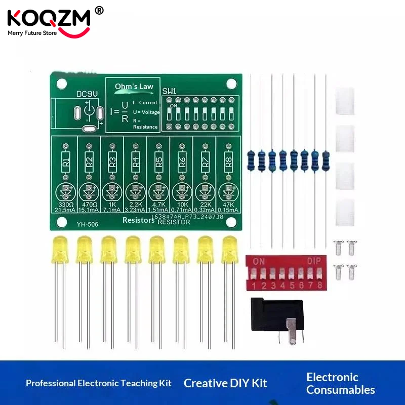 DIY Soldering Practice Kit LED Current Test Ohm Electronic Manufacturing DIY Parts Experiment Training Teaching Kit
DIY Soldering Practice Kit LED Current Test Ohm Electronic Manufacturing DIY Parts Experiment Training Teaching Kit