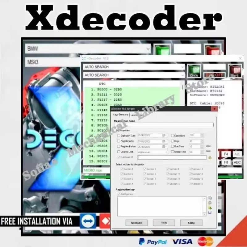 XDecoder 10.3 with Unlimited Keygen DTC Remover DTC OFF Delete Software Disable Error off DTC Remover for many Laptops
XDecoder 10.3 with Unlimited Keygen DTC Remover DTC OFF Delete Software Disable Error off DTC Remover for many Laptops