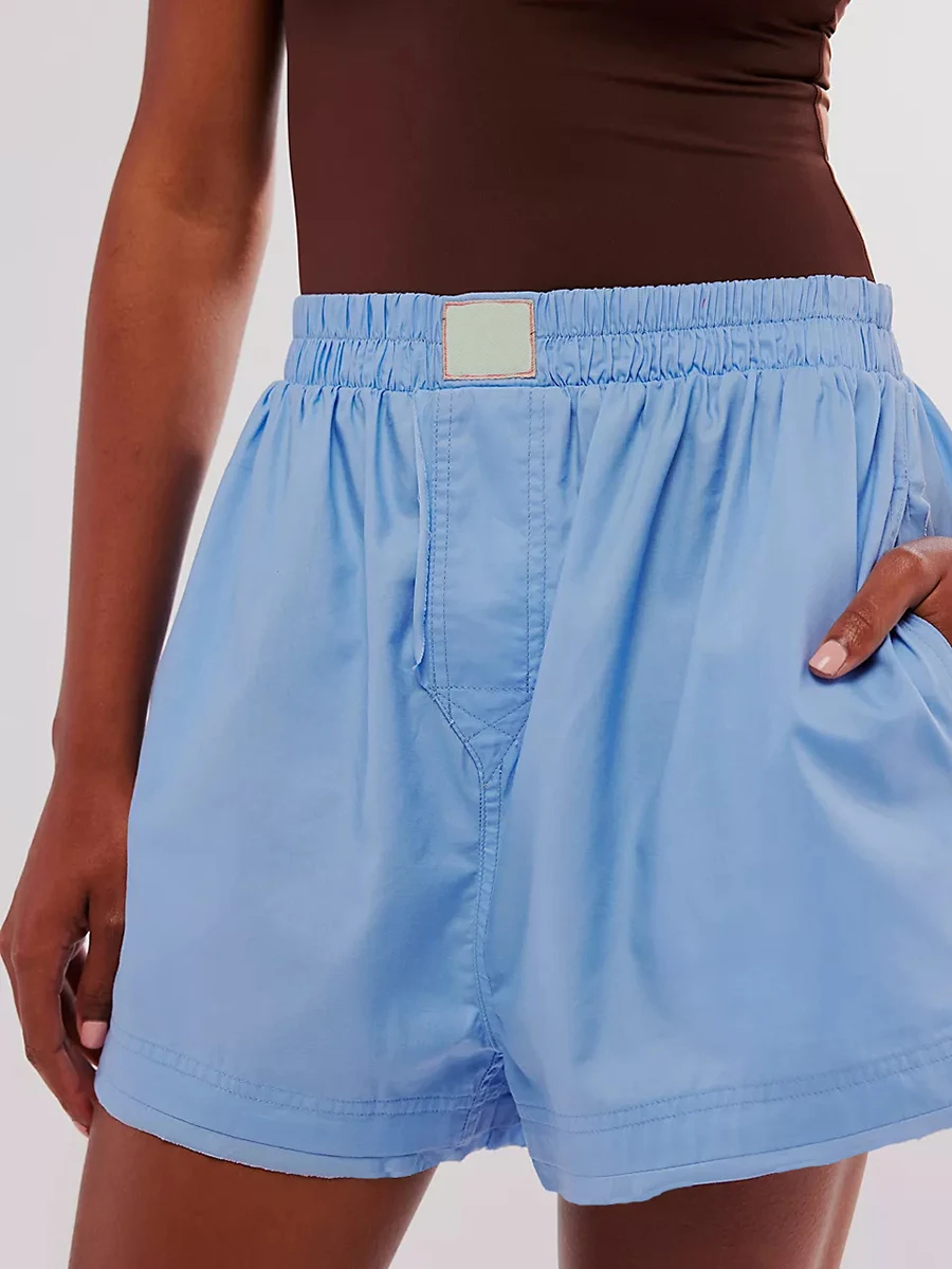 Solid Color Casual Shorts Women Elastic Waist Pocket Loose Short Pants Summer High Waist Fashion Simple Holiday Beach Shorts
Solid Color Casual Shorts Women Elastic Waist Pocket Loose Short Pants Summer High Waist Fashion Simple Holiday Beach Shorts