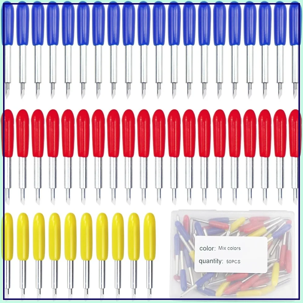 50 Pcs Replacement Blades for Cricut Explore Air 2/3/Maker, Fine Point & Deep Point Cutter
50 Pcs Replacement Blades for Cricut Explore Air 2/3/Maker, Fine Point & Deep Point Cutter