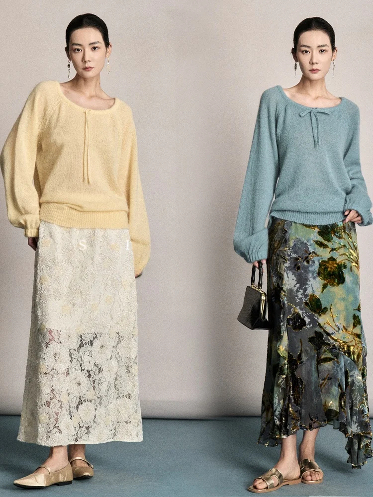 SailingLUO25 Осенний новый женский вязаный свитер с поясом, ажурный, с круглым вырезом, из смесовой шерсти кашемира
SailingLUO25 Осенний новый женский вязаный свитер с поясом, ажурный, с круглым вырезом, из смесовой шерсти кашемира