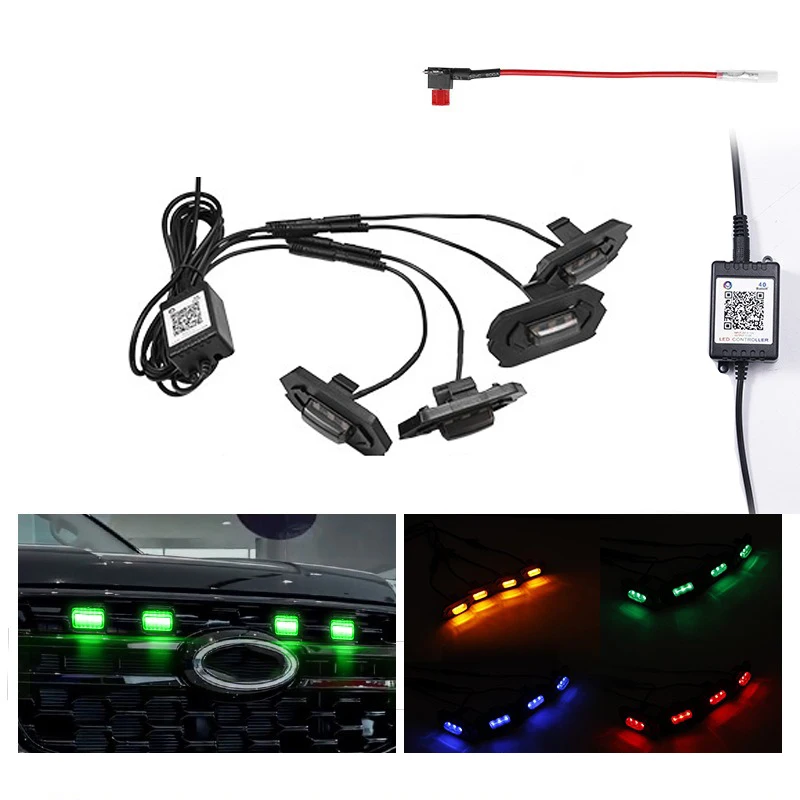4PCS Front Grills Led Lights For Ford Everest 2023-2025 Grille Grill Led Front Fog Lights Decorative Warning Eagle Eye Lights
4PCS Front Grills Led Lights For Ford Everest 2023-2025 Grille Grill Led Front Fog Lights Decorative Warning Eagle Eye Lights