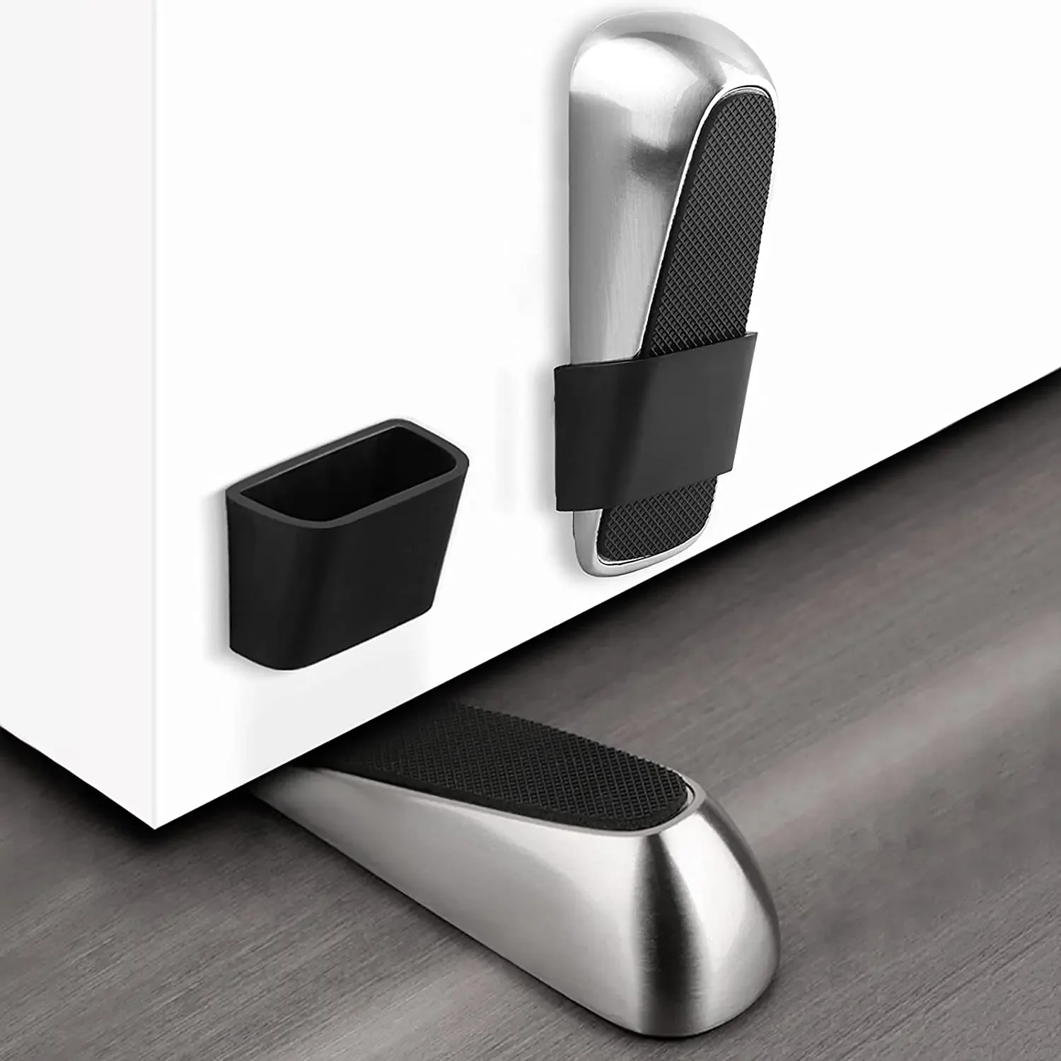Safety Door Stopper With Metal Alloy Rubber Door Stop Wedge Works Quite Hold Heavy Doors Firmly By Non-Skid Rubber Base Grip
Safety Door Stopper With Metal Alloy Rubber Door Stop Wedge Works Quite Hold Heavy Doors Firmly By Non-Skid Rubber Base Grip