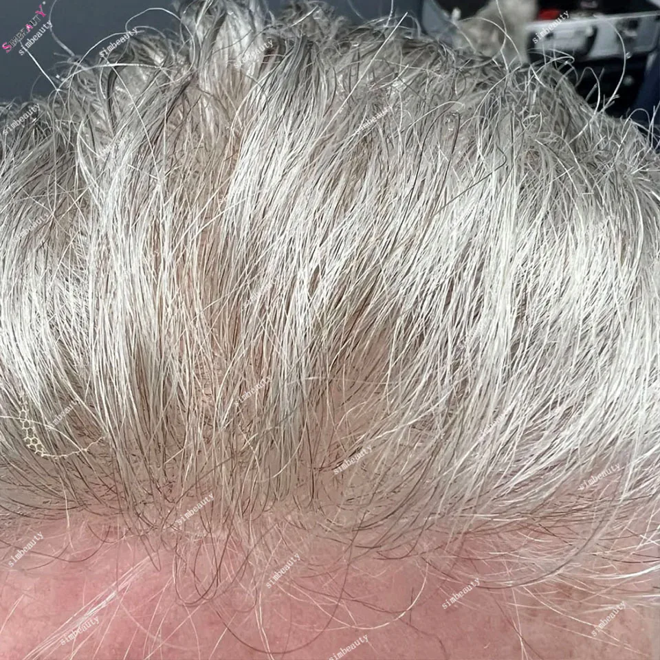 Super Natural Hairline 0.02mm Thin Skin Grey 1B80 #210 60r# Men Toupee 80% Density Male Human Hair System Capillary Prosthesis
Super Natural Hairline 0.02mm Thin Skin Grey 1B80 #210 60r# Men Toupee 80% Density Male Human Hair System Capillary Prosthesis