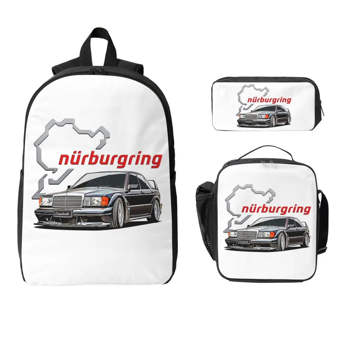 Nurburgring 190E EVO II Track Day Backpack BookBag School Bag Computer Shoulder Bags 3ps Insulated Lunch Bag Pencil Case
Nurburgring 190E EVO II Track Day Backpack BookBag School Bag Computer Shoulder Bags 3ps Insulated Lunch Bag Pencil Case