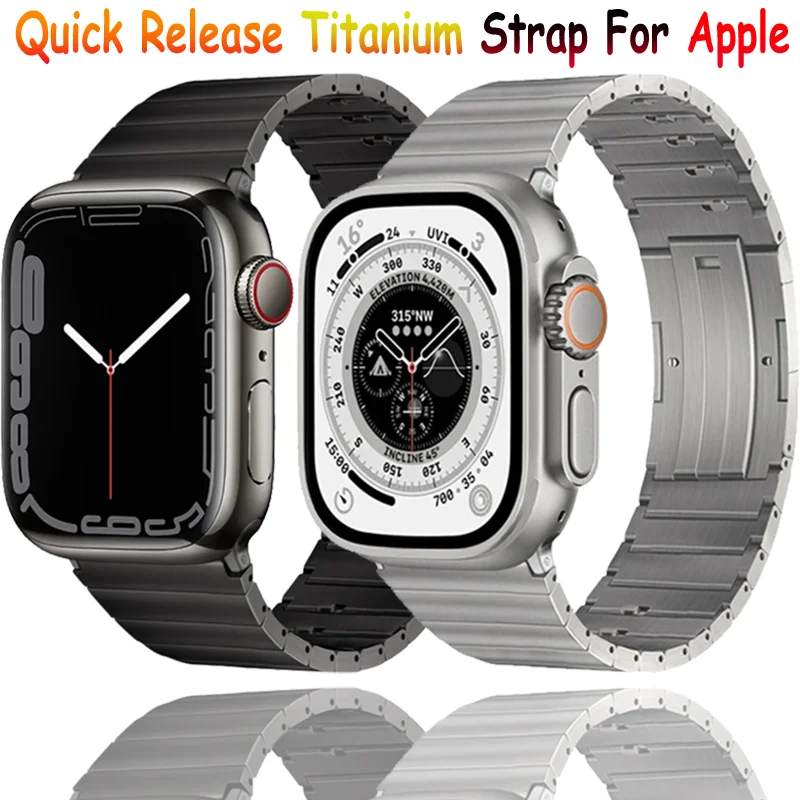Титановый ремешок для Apple Watch Ultra 2 49 мм 46 мм 45 мм 44 мм 41 мм 42/40 мм Прочный быстросъемный браслет iWatch 10 9 8 7 6 5 4 SE
Титановый ремешок для Apple Watch Ultra 2 49 мм 46 мм 45 мм 44 мм 41 мм 42/40 мм Прочный быстросъемный браслет iWatch 10 9 8 7 6 5 4 SE