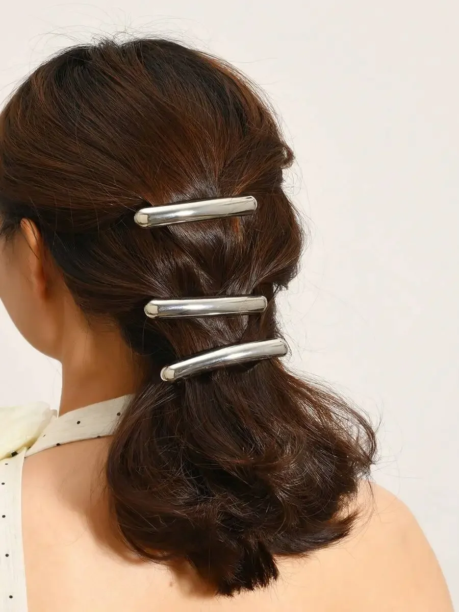 Elegant Metal Hairpin Barrette For Women Daily Ponytail Clip Casual Hair Accessory
Elegant Metal Hairpin Barrette For Women Daily Ponytail Clip Casual Hair Accessory