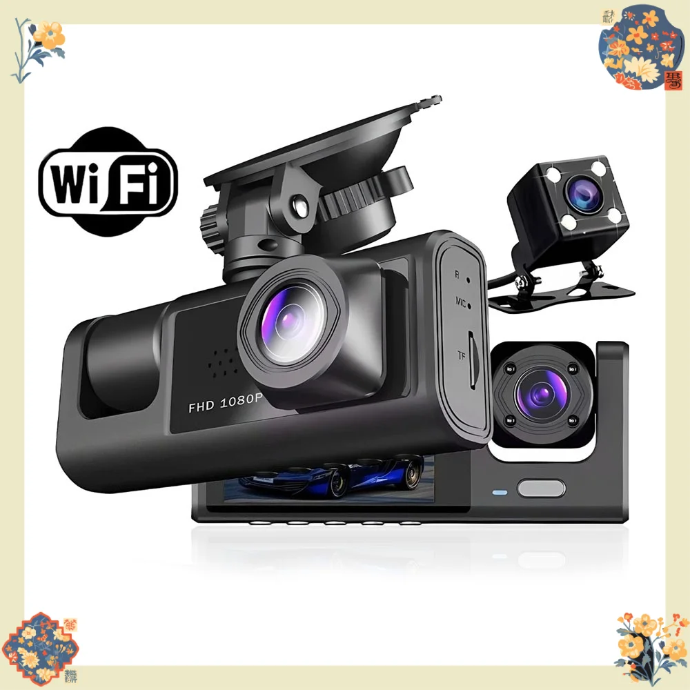 HONG TONG WiFi 3 Channel Car DVR Dash Cam Inside Vehicle Camera DVRs Recorder FHD 1080P Video Mini Registrator Dashcam Camcord
HONG TONG WiFi 3 Channel Car DVR Dash Cam Inside Vehicle Camera DVRs Recorder FHD 1080P Video Mini Registrator Dashcam Camcord