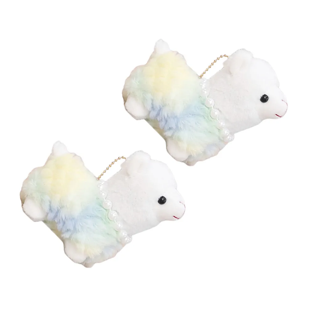 2Pcs Rainbow Alpaca Keyring Soft Stuffed Animal Hanging Charm Bag Decoration Schoolbag Pendant Lovely Keychains
2Pcs Rainbow Alpaca Keyring Soft Stuffed Animal Hanging Charm Bag Decoration Schoolbag Pendant Lovely Keychains