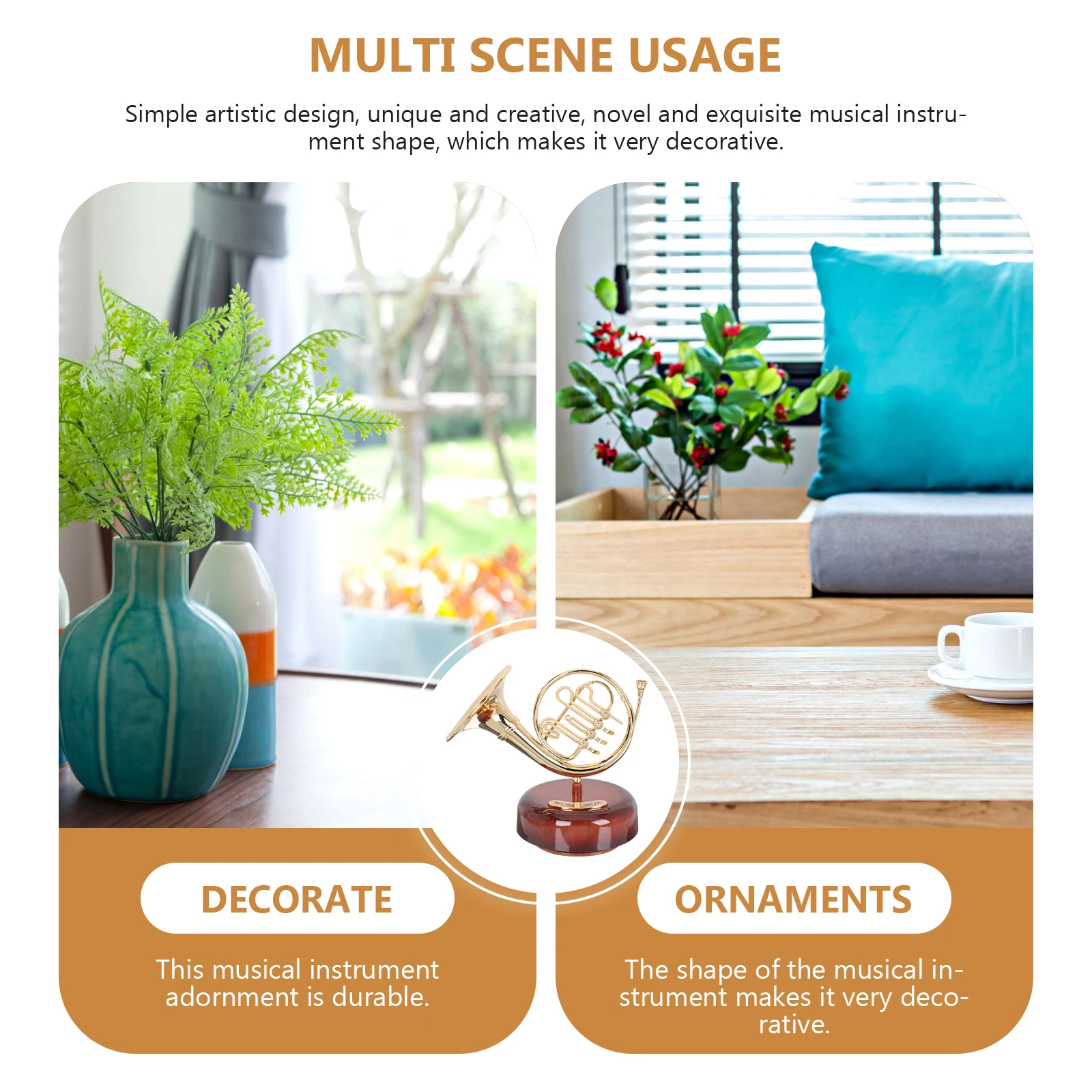 Horn Music Creative Instrument Instrument Decor Adornment Desktop Decor Novelty Gift Premium Plastic Wear Resistant Design 
Horn Music Creative Instrument Instrument Decor Adornment Desktop Decor Novelty Gift Premium Plastic Wear Resistant Design