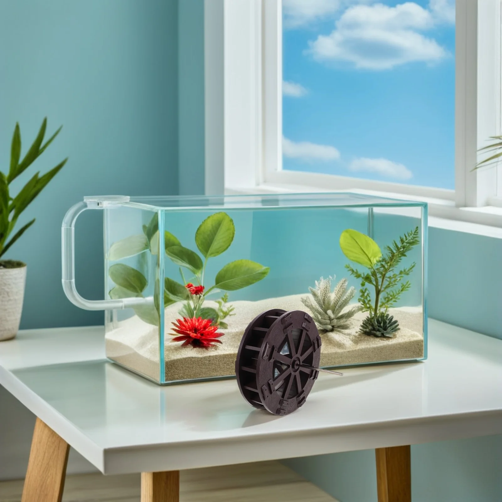 Feng Shui Wheel Aquarium Windmill Ornament Fish Tank Decor Landscape Geometry Water Decoration
Feng Shui Wheel Aquarium Windmill Ornament Fish Tank Decor Landscape Geometry Water Decoration