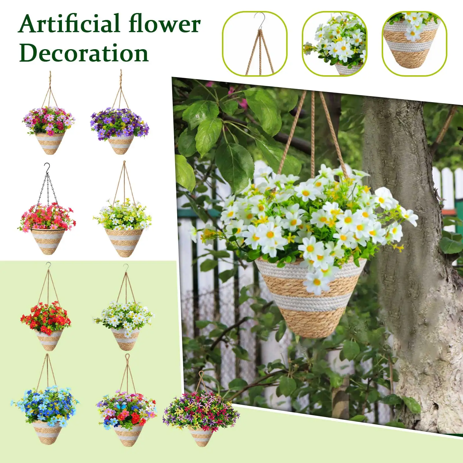 1pc Simulated Flower Basket Decoration, Fake Flower Basket Spring Outdoor Garden Decoration, Hanging Artificial Flower Pot Decor
1pc Simulated Flower Basket Decoration, Fake Flower Basket Spring Outdoor Garden Decoration, Hanging Artificial Flower Pot Decor