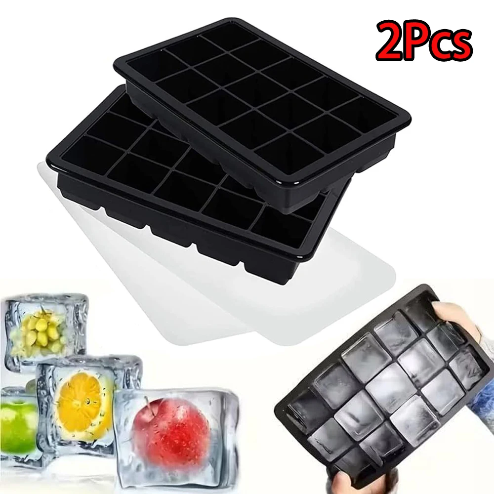 15 Grid Silicone Ice Cube Molds Big Ice Tray Mold Reusable Durable for Bar Pub Whiskey Cocktail Ice Block Maker
15 Grid Silicone Ice Cube Molds Big Ice Tray Mold Reusable Durable for Bar Pub Whiskey Cocktail Ice Block Maker