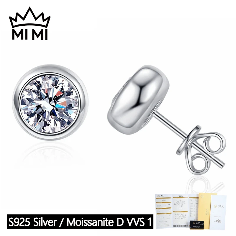 MI MI S925 Sterling Silver 1CT D Color Moissanite Bubble Stud Earrings | Minimalist Classic Design GRA Certified Gift Box
MI MI S925 Sterling Silver 1CT D Color Moissanite Bubble Stud Earrings | Minimalist Classic Design GRA Certified Gift Box