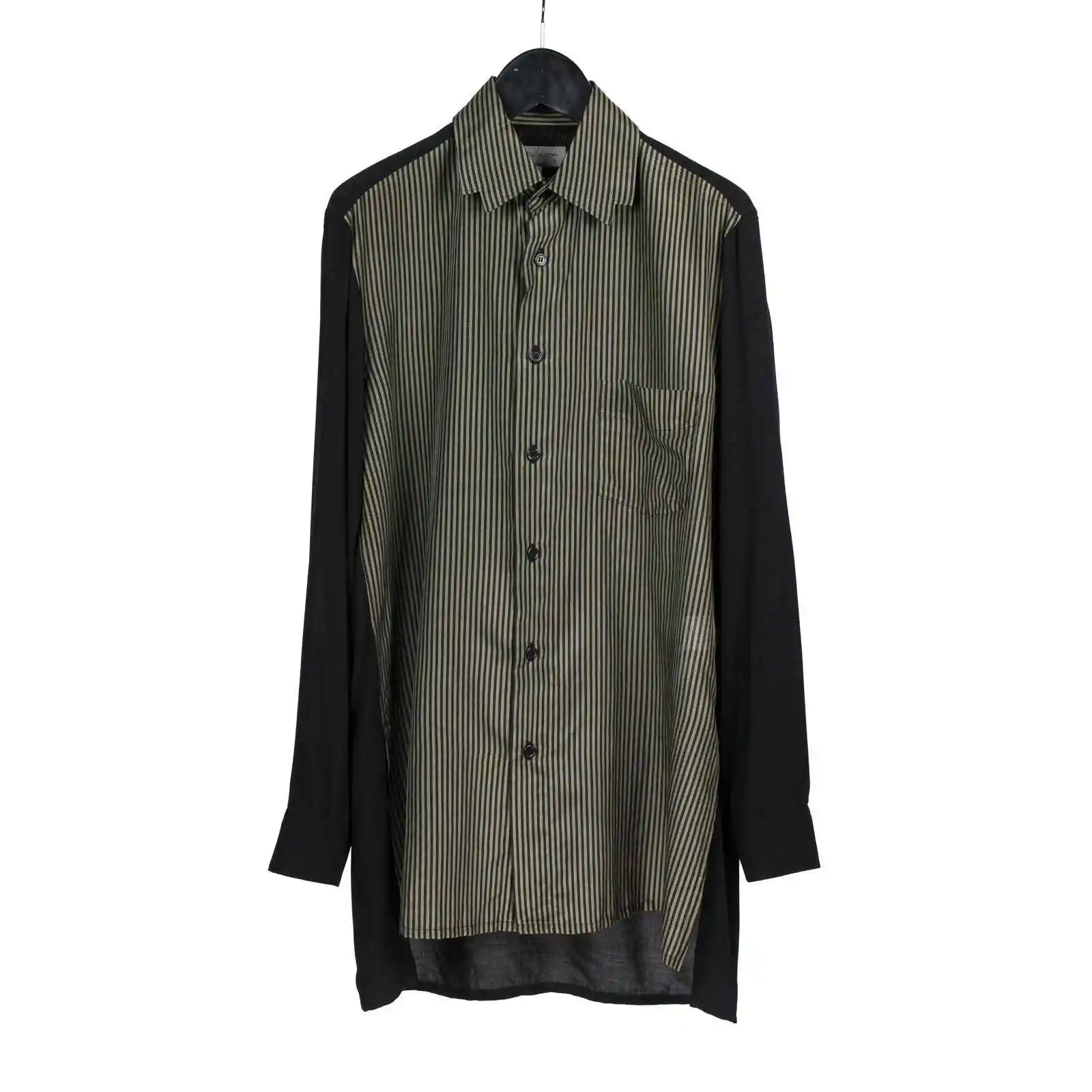 TOP-YAMAMOTO оригинальный японский дизайн, темно-нишевая полосатая рубашка в стиле пэчворк с длинными рукавами, нишевый дизайн
TOP-YAMAMOTO оригинальный японский дизайн, темно-нишевая полосатая рубашка в стиле пэчворк с длинными рукавами, нишевый дизайн