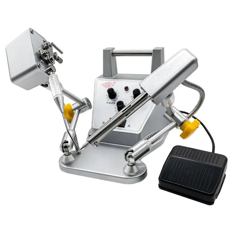 Universal soldering machine Adjustable temperature External heating soldering iron Foot pedal Automatic tin delivery Spot
Universal soldering machine Adjustable temperature External heating soldering iron Foot pedal Automatic tin delivery Spot