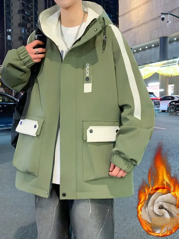 Мужская рабочая куртка-пальто утепленная, свободного кроя, с капюшоном, осенне-зимняя повседневная верхняя одежда для подростков и студентов
Мужская рабочая куртка-пальто утепленная, свободного кроя, с капюшоном, осенне-зимняя повседневная верхняя одежда для подростков и студентов