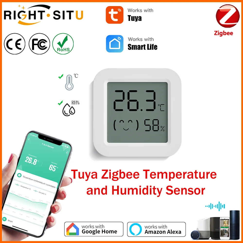 Tuya Smart Zigbee 3.0 Temperature Humidity Sensor APP Remote Control Thermometer For Smart Home Work With Alexa ZHA Zigbee2Mqtt
Tuya Smart Zigbee 3.0 Temperature Humidity Sensor APP Remote Control Thermometer For Smart Home Work With Alexa ZHA Zigbee2Mqtt