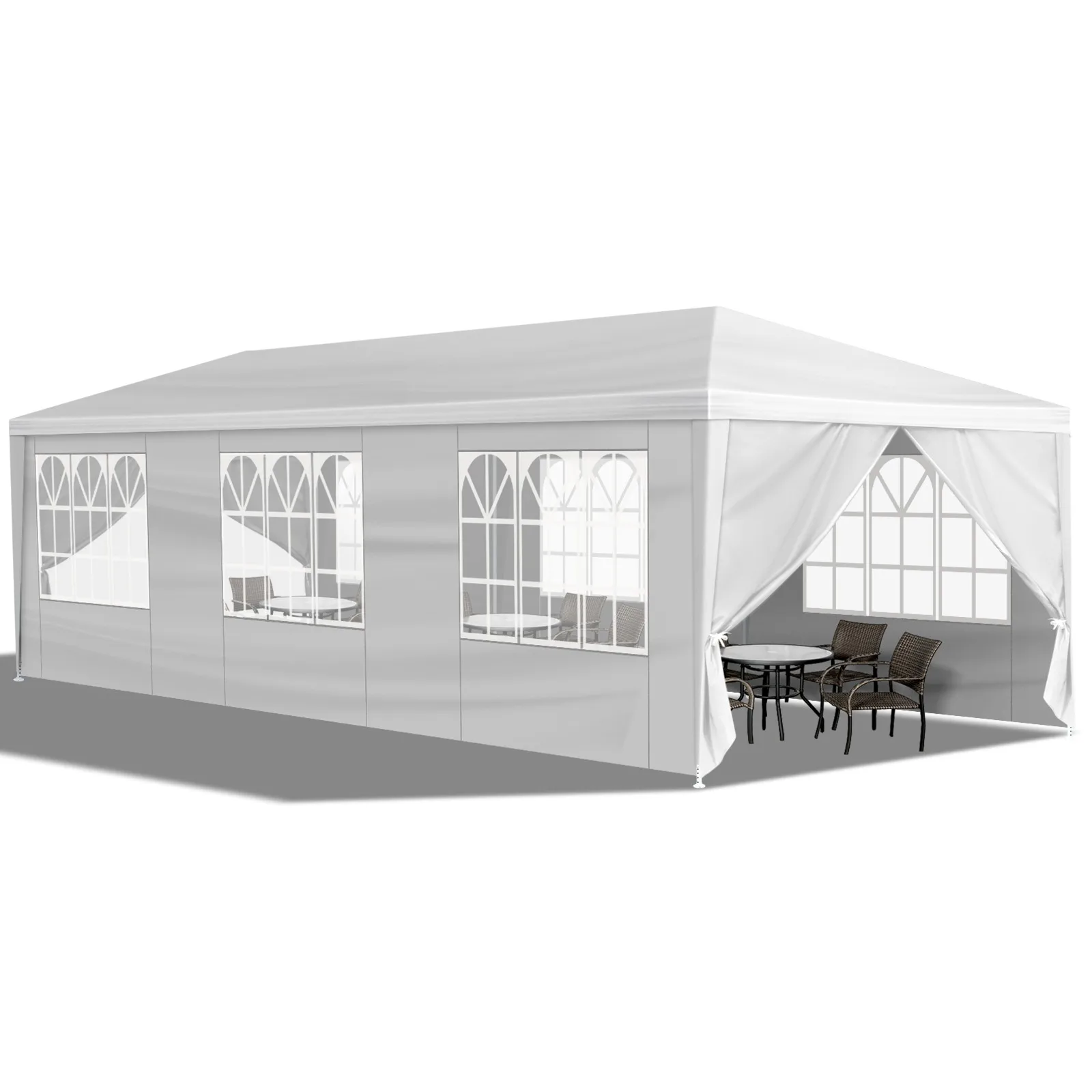 10'x30' Party Canopy Tent Outdoor Waterproof Tent 8 Removable Walls 8 White US
10'x30' Party Canopy Tent Outdoor Waterproof Tent 8 Removable Walls 8 White US
