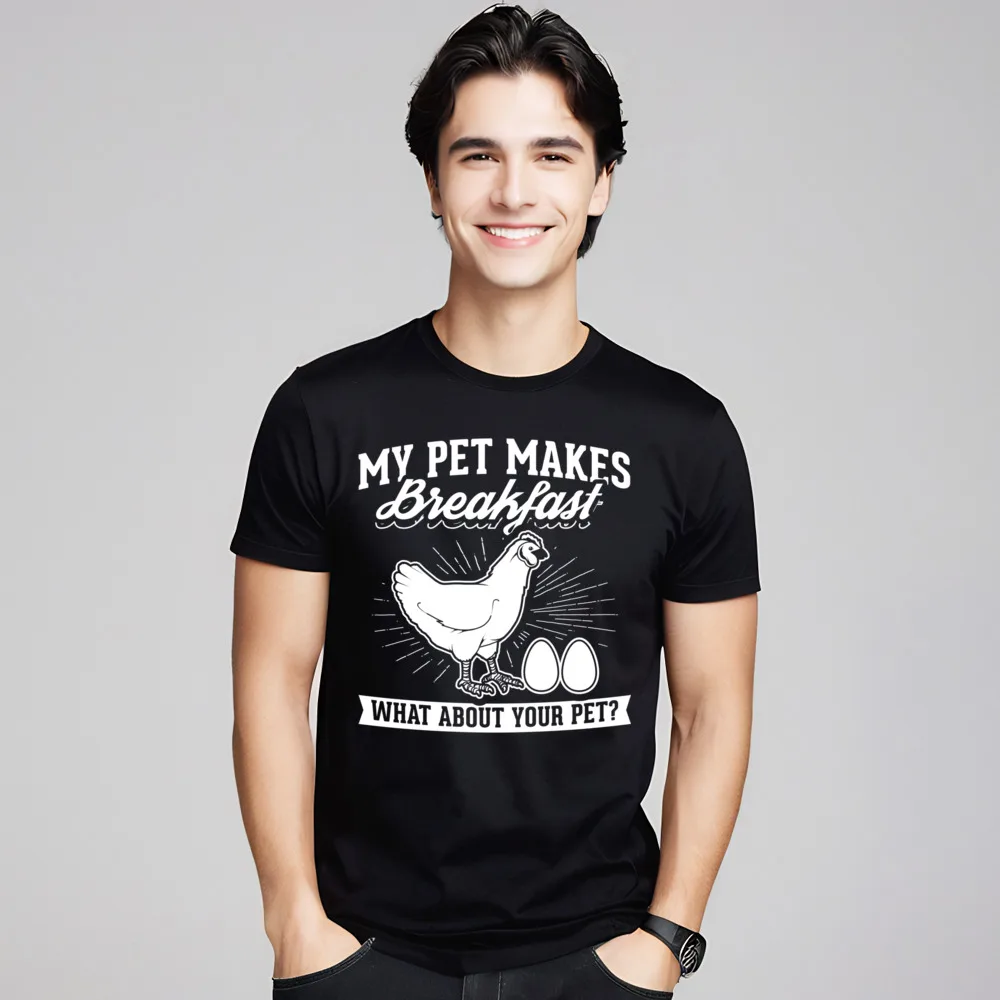 Funny My Pet Makes Breakfast what Short Sleeve Thanksgiving Day Tops Tees Loose O Neck Combed cotton Tee-Shirt Female T Shirts
Funny My Pet Makes Breakfast what Short Sleeve Thanksgiving Day Tops Tees Loose O Neck Combed cotton Tee-Shirt Female T Shirts
