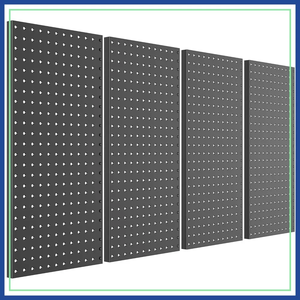 Pegboard Panels 12x24 Inch 4 Pack, Heavy Duty Metal Tool Organizer for Garage Workshop, Fits 1/4 Inch Hooks
Pegboard Panels 12x24 Inch 4 Pack, Heavy Duty Metal Tool Organizer for Garage Workshop, Fits 1/4 Inch Hooks