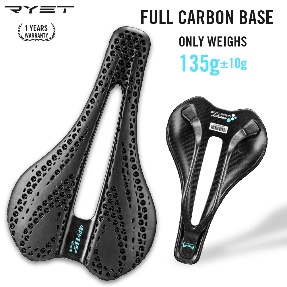 Велосипедное седло RYET Carbon 135г, ультралегкое, 3D-печатное, с рельсами 7x7мм, для мужчин и женщин, для триатлона, шоссейных, горных, гравийных велосипедов, велоподушка
Велосипедное седло RYET Carbon 135г, ультралегкое, 3D-печатное, с рельсами 7x7мм, для мужчин и женщин, для триатлона, шоссейных, горных, гравийных велосипедов, велоподушка