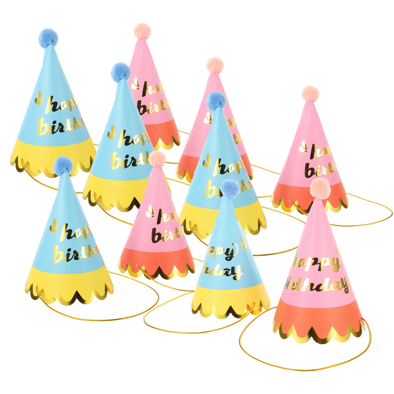 10 Pcs Birthday Hats Kids Party Hats Cone Shaped Paper Lightweight Fun Supplies Headwear Bright Color Festivals
10 Pcs Birthday Hats Kids Party Hats Cone Shaped Paper Lightweight Fun Supplies Headwear Bright Color Festivals