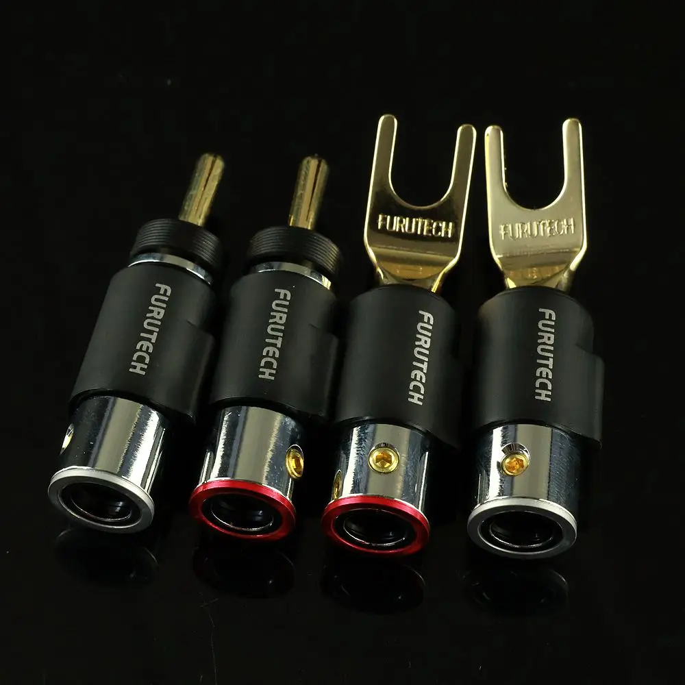 FURUTECH FT-211/FT-212 Non-Magnetic Gold-Plated Speaker Wire Banana Plug Y-Adapter U-End Terminal
FURUTECH FT-211/FT-212 Non-Magnetic Gold-Plated Speaker Wire Banana Plug Y-Adapter U-End Terminal